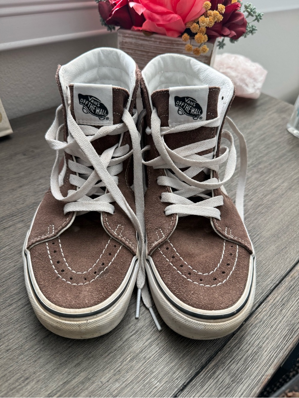 Vans Sk8-Hi Brown Suede High Top Sneakers Women’s 8 Men’s 6.5